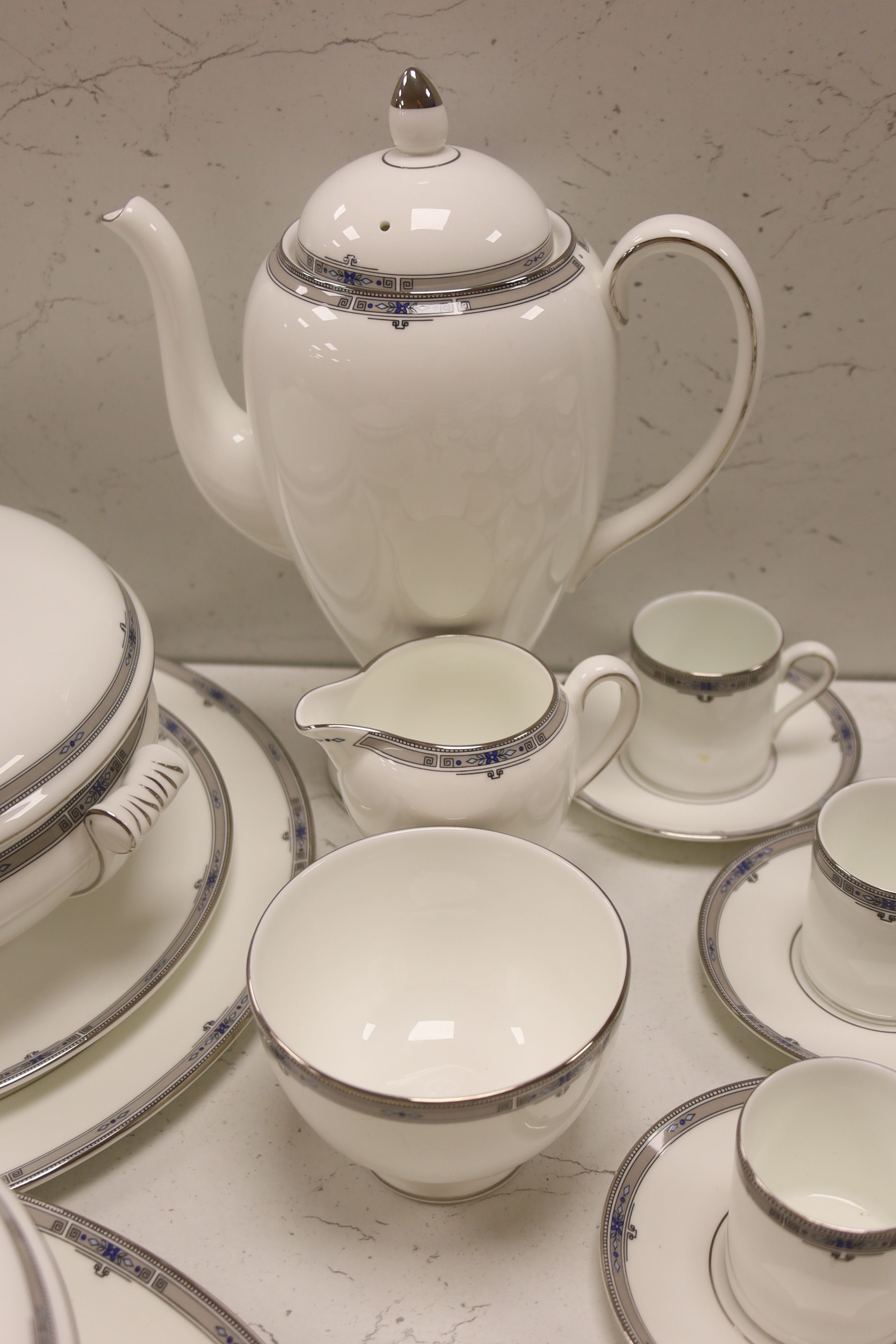 A large quantity contemporary Wedgwood Amherst dinner wares